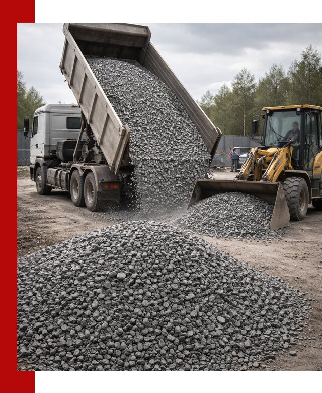 Доставка и продажа щебня гранитного в Пскове