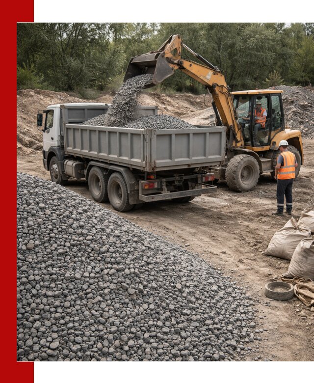 Доставка гравийного щебня в Пскове оптом и в розницу