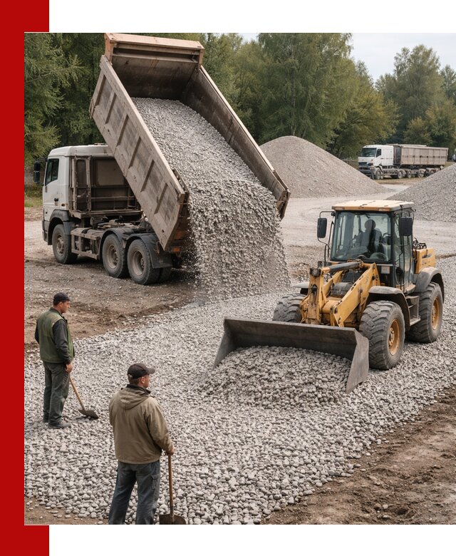 Купить гравийный щебень фракция 20-40 в Пскове с доставкой
