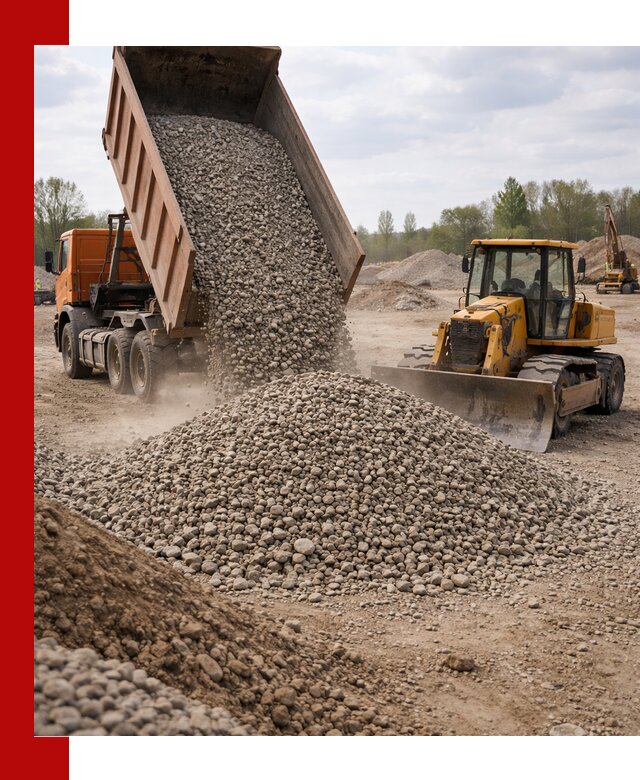 Доставка гравийного щебня фракции 40-70 в Пскове