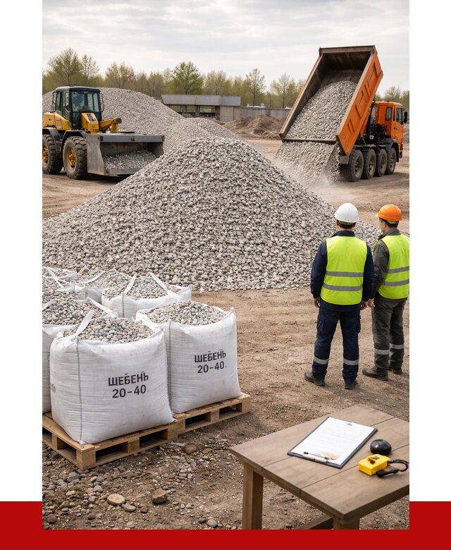 Известняковый щебень 20-40 в Пскове от 2132 р. ПРОНЕРУДПск