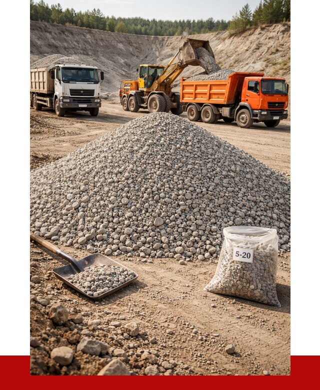 Доломитовый щебень фр. 5-20 в Пскове от 4263 р. | ПРОНЕРУДПск