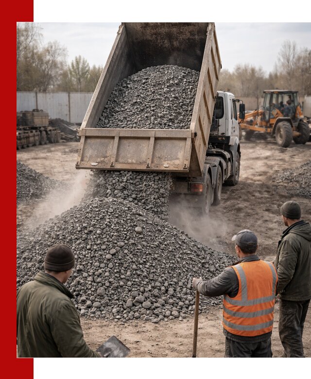 Доставка шлакового щебня в удобные сроки по выгодной цене в Пскове