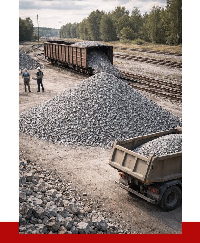 Железнодорожный щебень 20-60 в Пскове от 1726 р. | ПРОНЕРУДПск