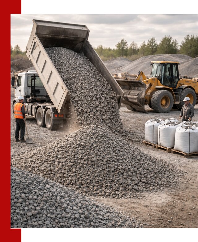 Бетонный щебень фракция 5–20 с доставкой в Пскове