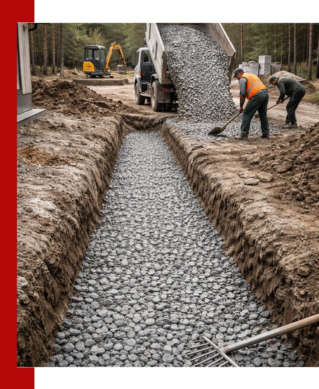 Щебень для дренажа с доставкой в Пскове высокого качества