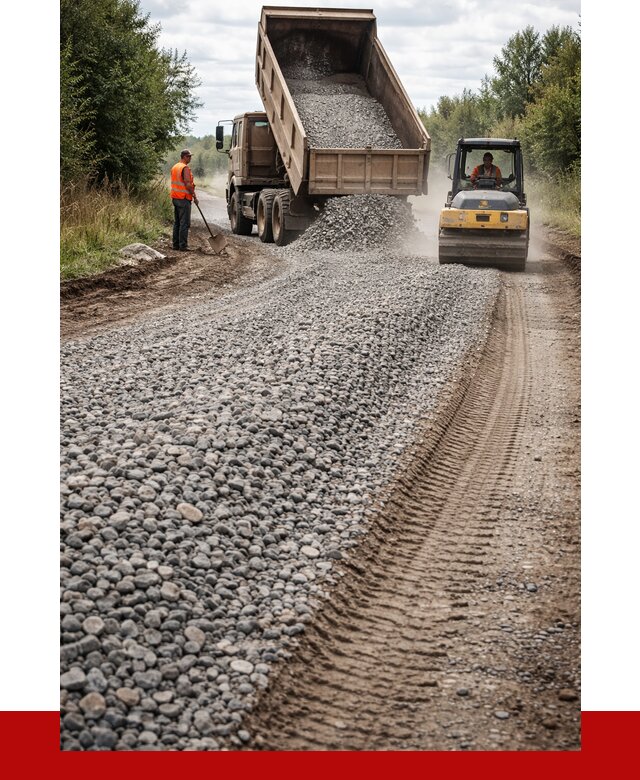 Щебень для отсыпки дороги в Пскове от 2741 р. ПРОНЕРУДПск