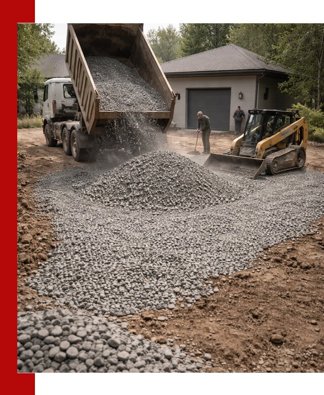 Щебень для парковки в Пскове: доставка и укладка качественного материала