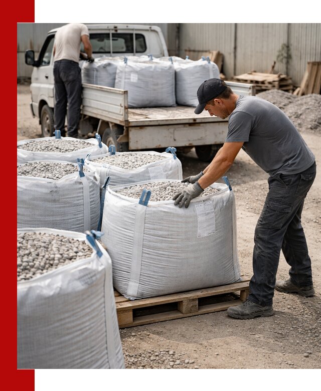 Доставка щебня в мешках по выгодным ценам в Пскове