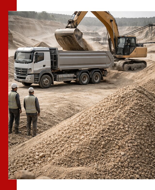 Карьерный крупнозернистый песок с доставкой в Пскове