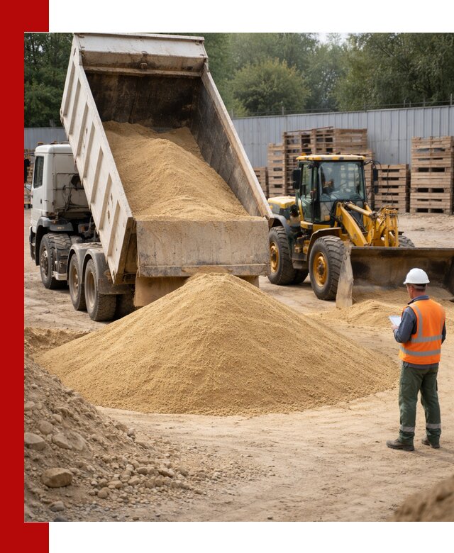 Доставка карьерного мелкозернистого песка в Пскове