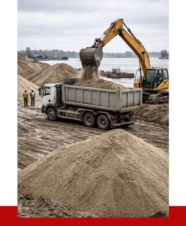 Купить речной песок навалом в Пскове от 1827 р., ПРОНЕРУДПск