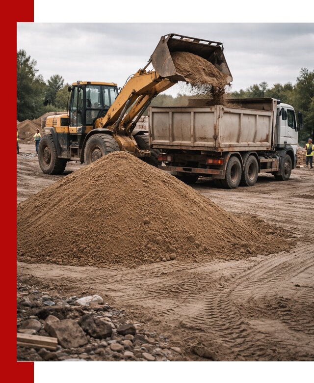 Доставка речного песка навалом в Пскове быстро и выгодно