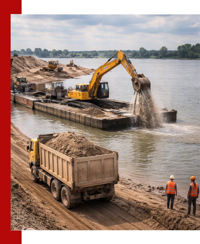 Намывной песок с доставкой в Пскове оптом и в розницу