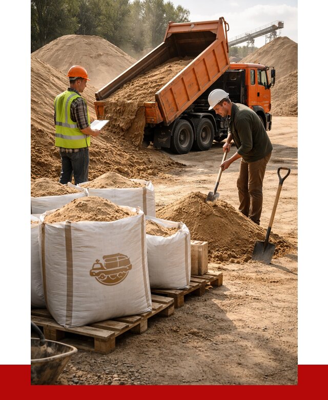 Строительный песок в Пскове от 2233 р. с доставкой, ПРОНЕРУДПск