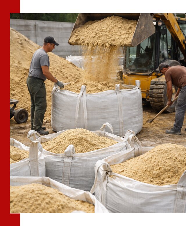 Поставка качественного песка для кладки в Пскове