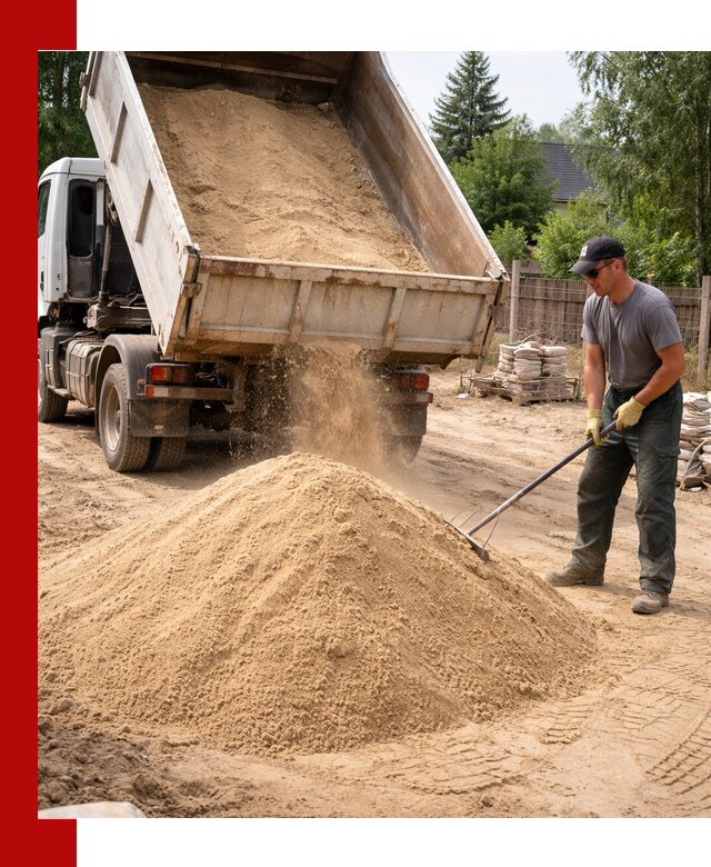 Доставка сухого песка самосвалами в Пскове