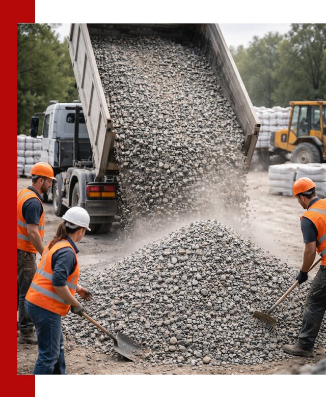 Доставка гравия и камня в Пскове оптом и в розницу