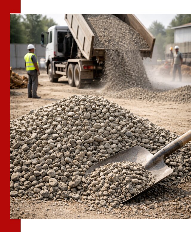 Доставка гравия фракции 20-40 в Пскове с самосвалами