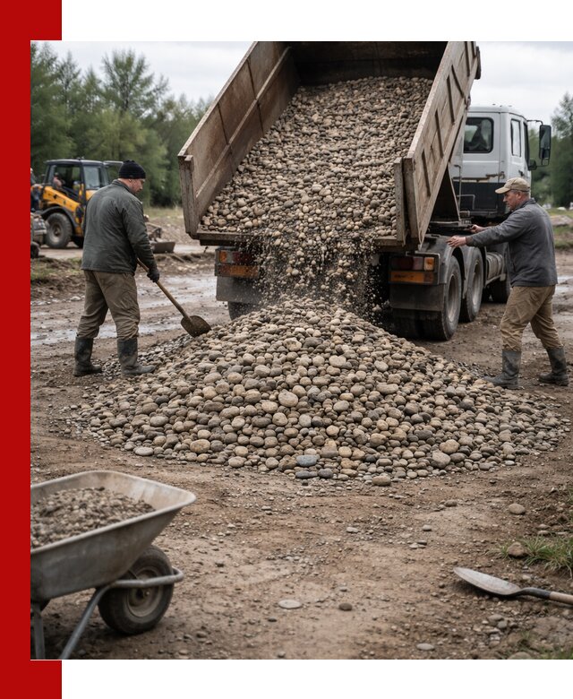 Доставка гальки речной оптом и в розницу в Пскове