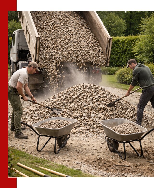 Доставка и продажа декоративной гальки в Пскове