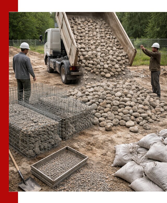 Камень для габионов фракция 70–151 в Пскове