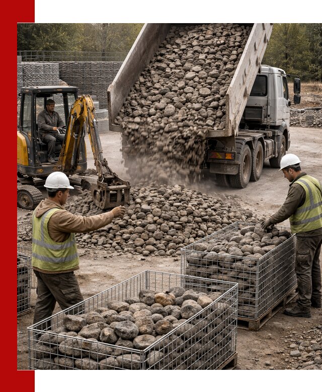 Камень для габионов фракция 100–201 в Пскове