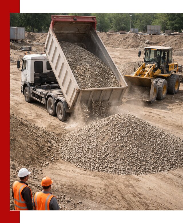 Щебень с песком (ЩГПС С2) с доставкой в Пскове