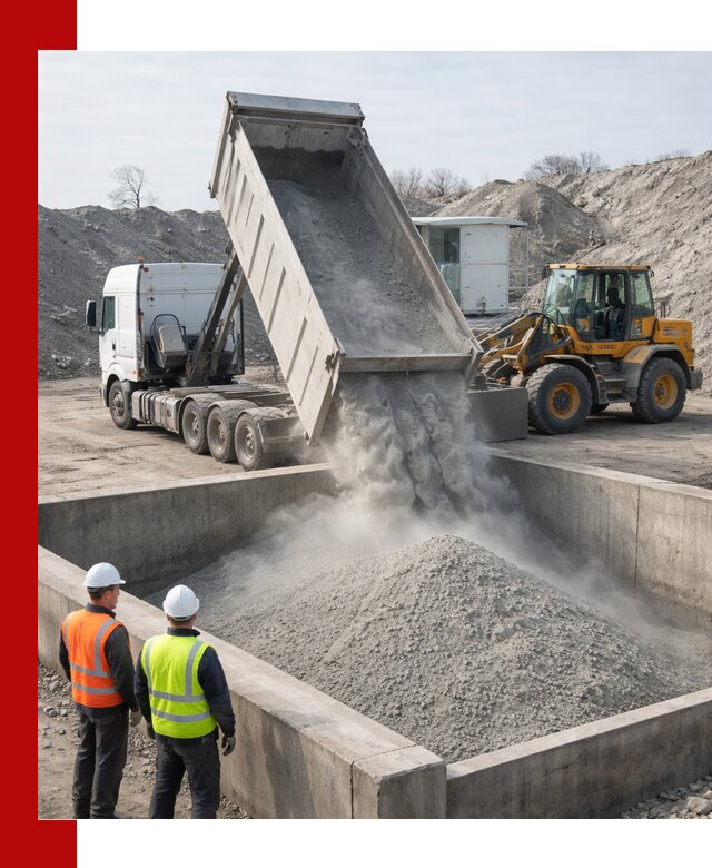 Доставка цемента навалом в Пскове крупными партиями