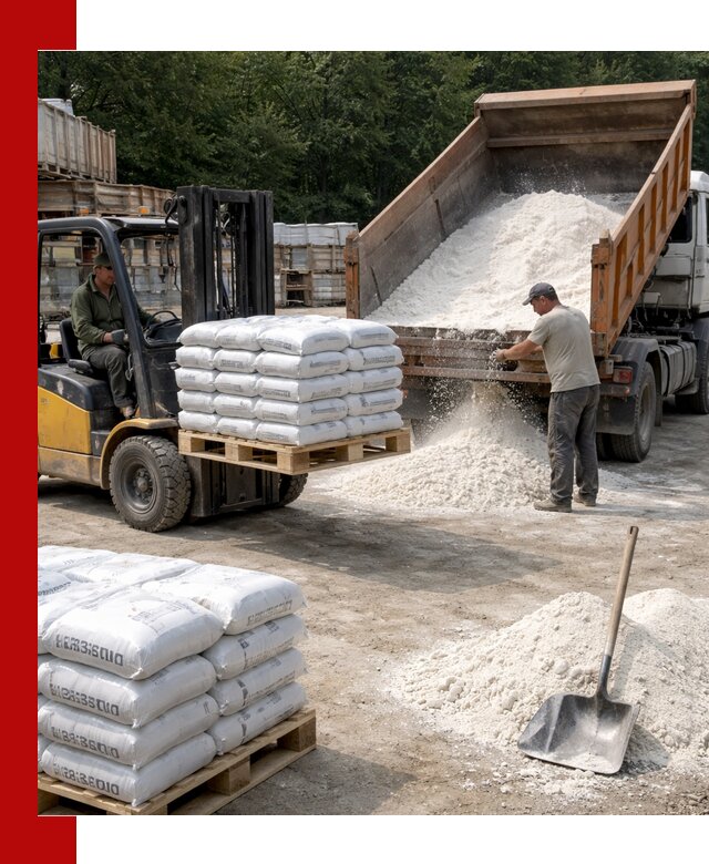 Доставка строительной извести оптом и в розницу в Пскове