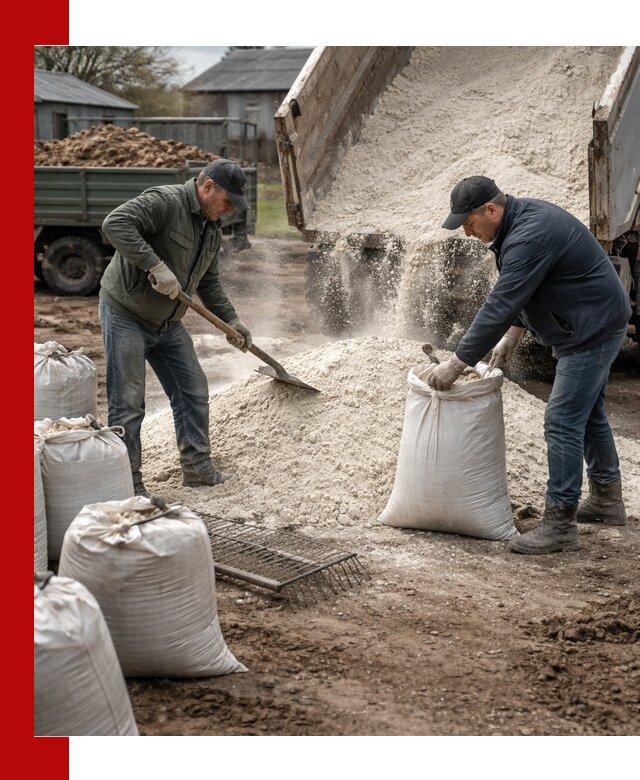 Доставка извести пушонки в Пскове оптом и мелким оптом