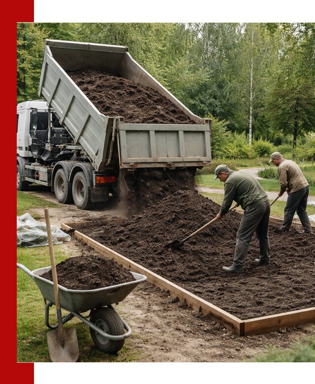 Доставка грунта для озеленения и благоустройства в Пскове