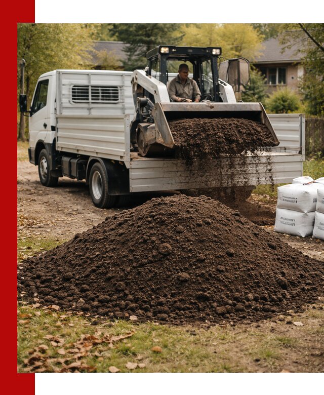 Доставка садовой земли в больших объёмах в Пскове