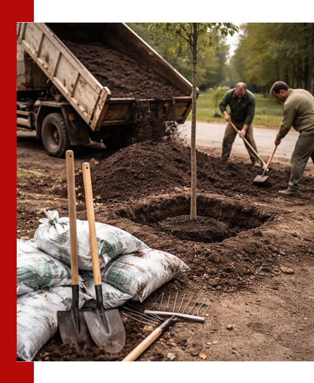Грунт для посадки деревьев в Пскове — доставка и подготовка почвы