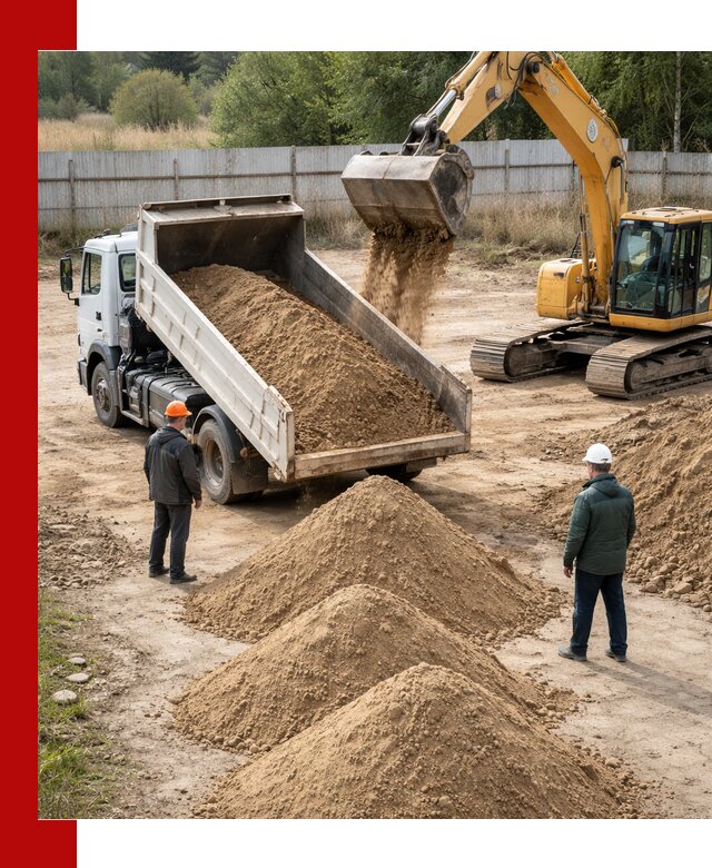 Доставка супеси вагонными и автопартиями в Пскове