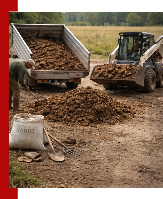 Доставка конского навоза в Пскове с разгрузкой и доставкой на объект