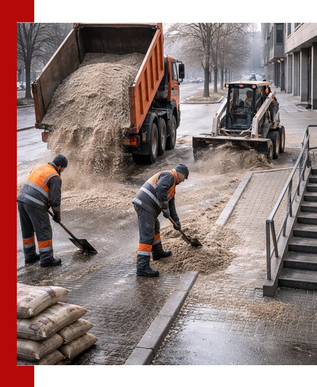 Поставка противогололедных материалов в Пскове