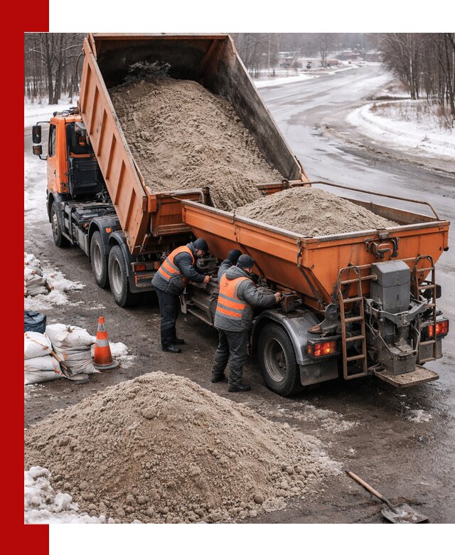 Поставка и вывоз пескосоля в Пскове оптом и в розницу