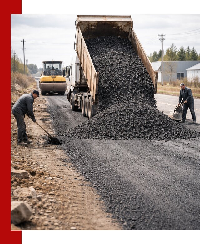 Асфальтовая крошка для дорог в Пскове — поставка и доставка
