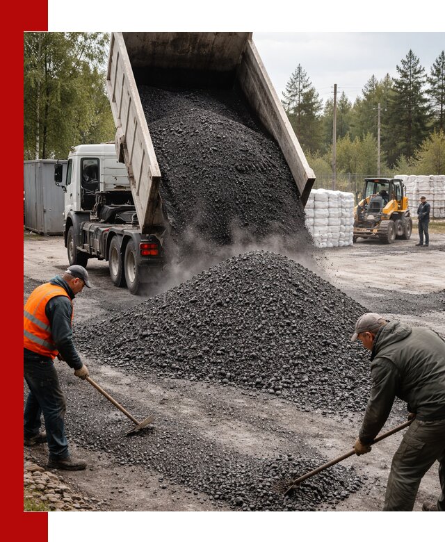 Доставка и продажа асфальтного гранулята в Пскове