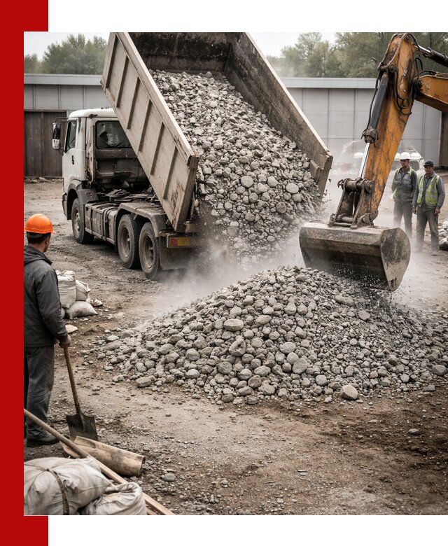 Доставка дробленого бетона в Пскове оптом и в розницу
