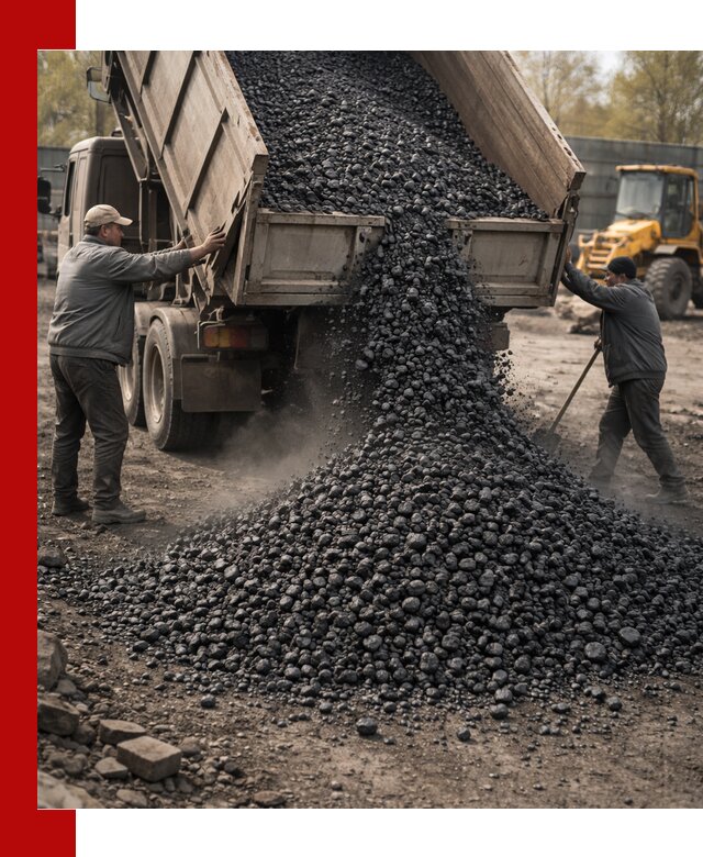 Доставка угля семечка самосвалами в Пскове