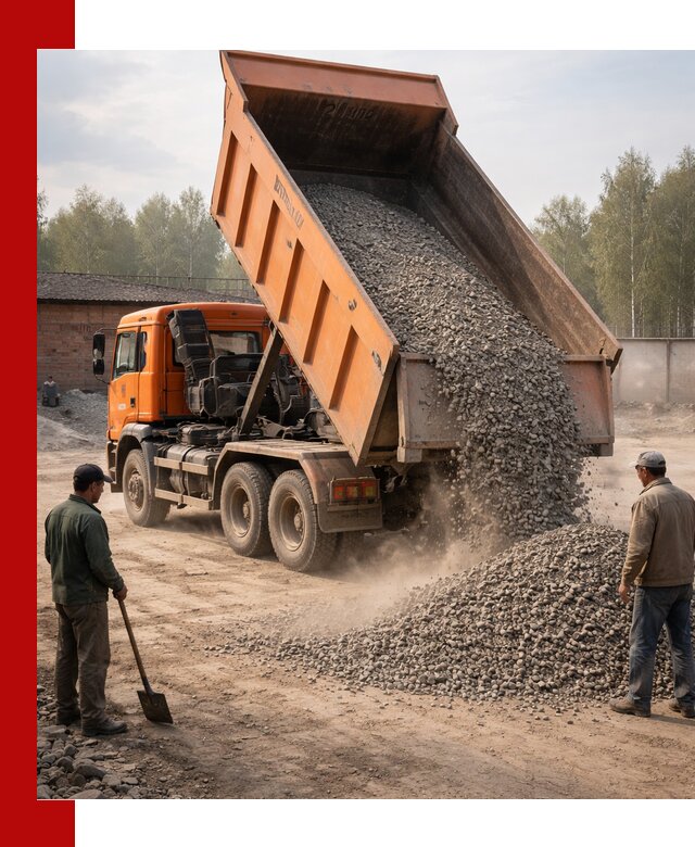 Доставка самосвалом 20 м3 в Пскове быстро и надежно