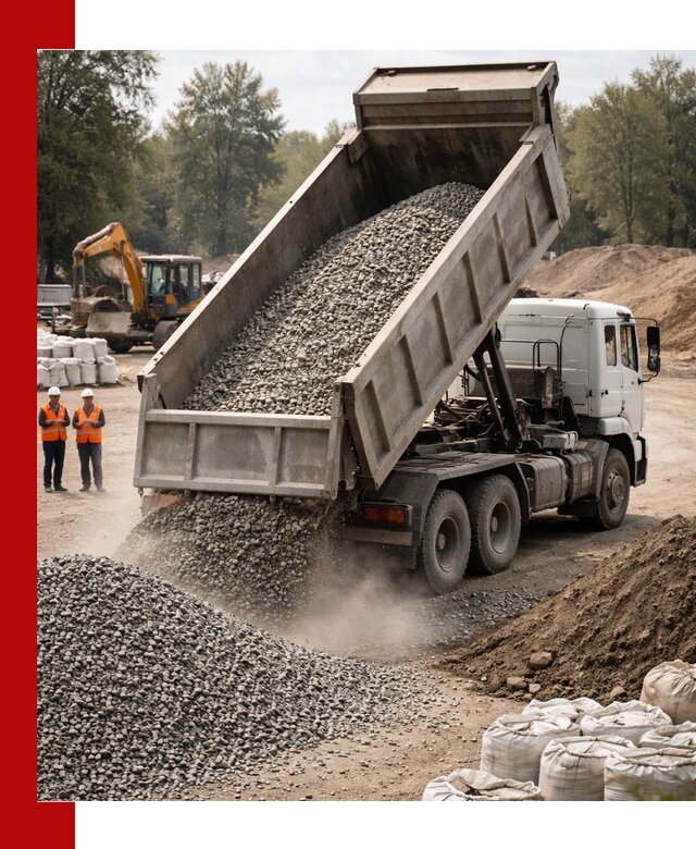 Аренда самосвала в Пскове для доставки сыпучих и нерудных материалов