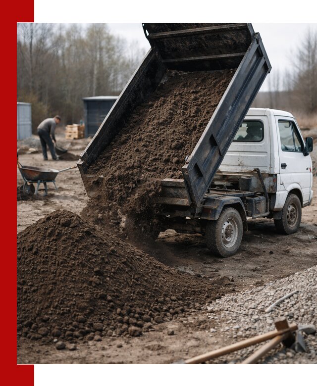 Аренда минисамосвала в Пскове для доставки сыпучих материалов