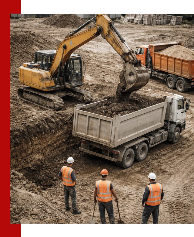 Разработка грунта для строительства и благоустройства в Пскове