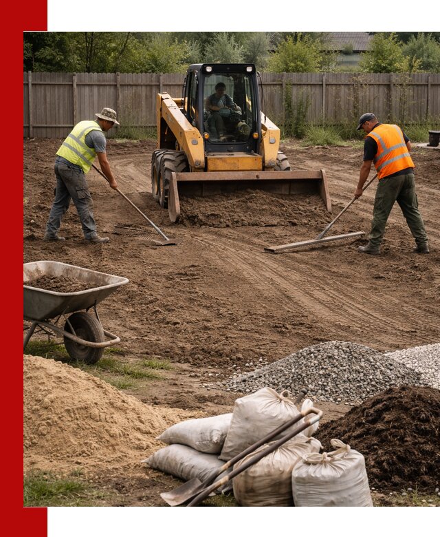 Выравнивание участка под строительство и благоустройство в Пскове