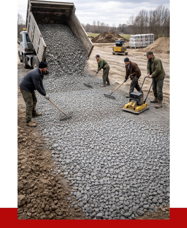Устройство щебеночной подушки в Пскове от 4568 р. ПРОНЕРУДПск