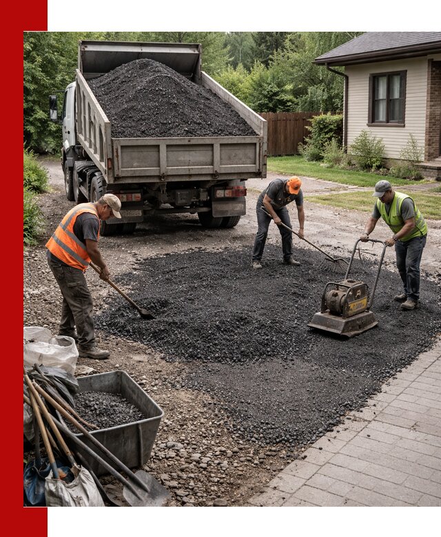 Асфальтовая крошка для двора с доставкой в Пскове
